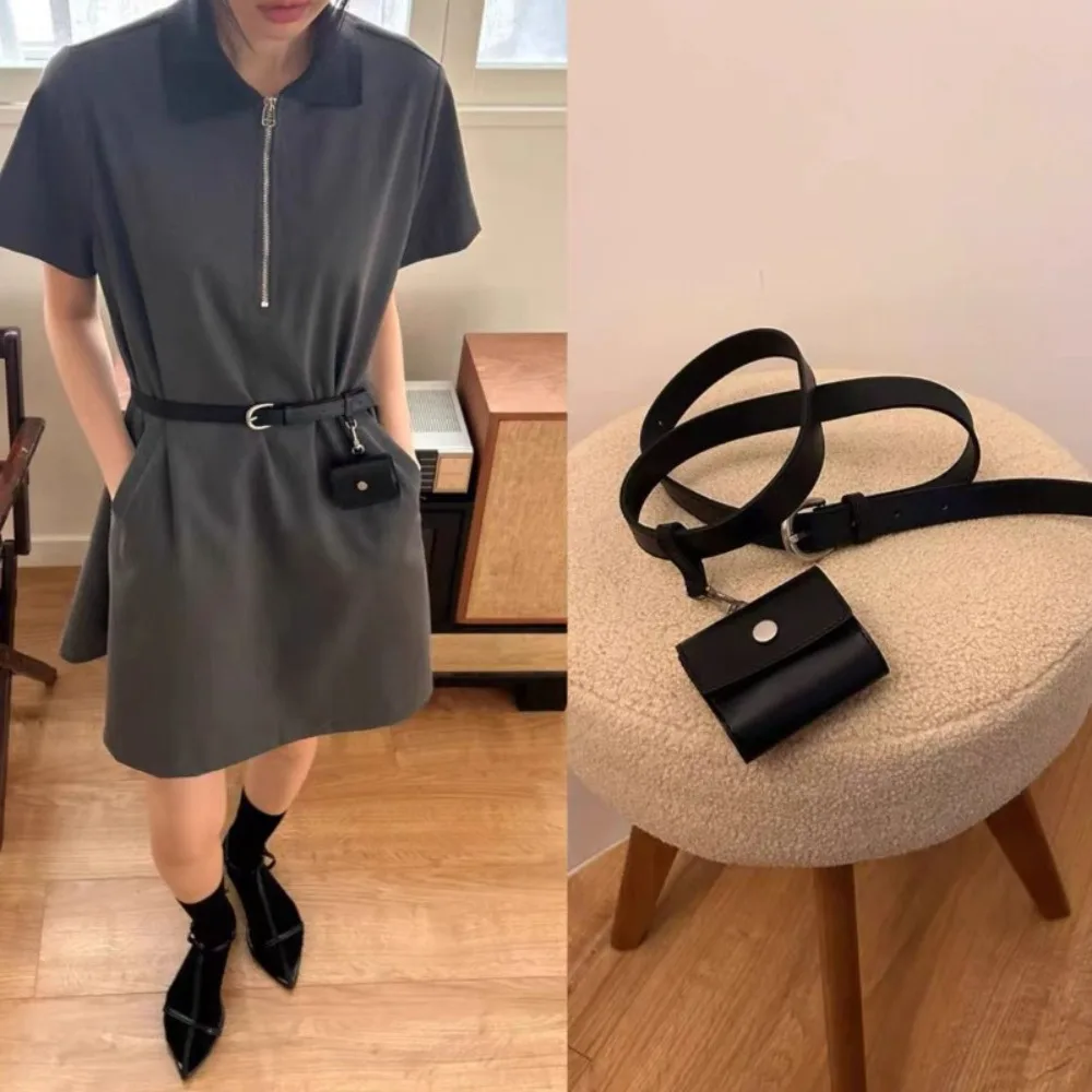 2 in 1 Belt With Bag PU Leather Metal Buckle Coin Purse Small Square Bag Fanny Pack Women Belt Bag Trouser Dress Decoration
2 in 1 Belt With Bag PU Leather Metal Buckle Coin Purse Small Square Bag Fanny Pack Women Belt Bag Trouser Dress Decoration