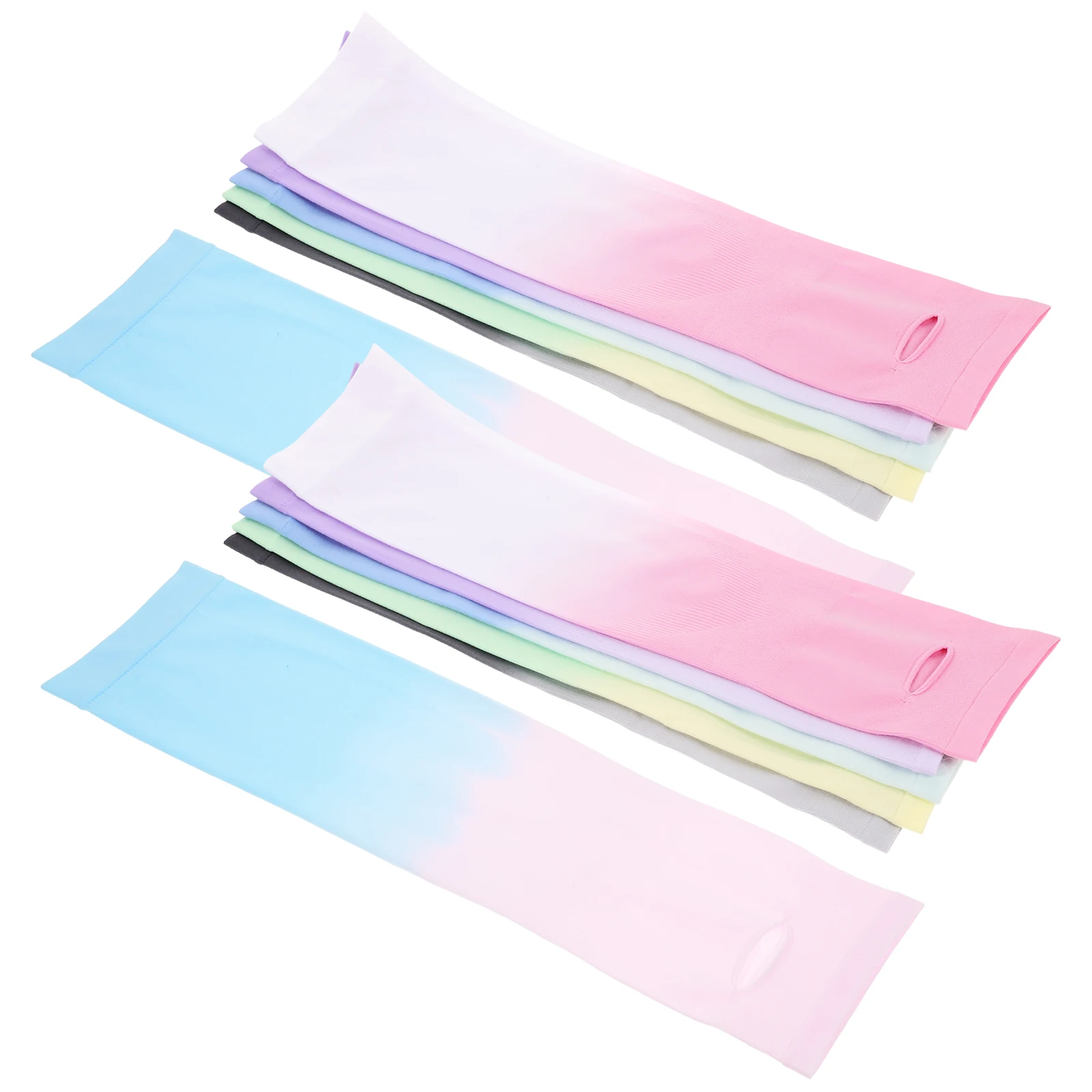 6 Pairs Ice Sleeve UV Protection Arm Sleeves Cooling Elastic Men Women Forearm Cover Gradient Color Anti UV Cycling Driving
6 Pairs Ice Sleeve UV Protection Arm Sleeves Cooling Elastic Men Women Forearm Cover Gradient Color Anti UV Cycling Driving