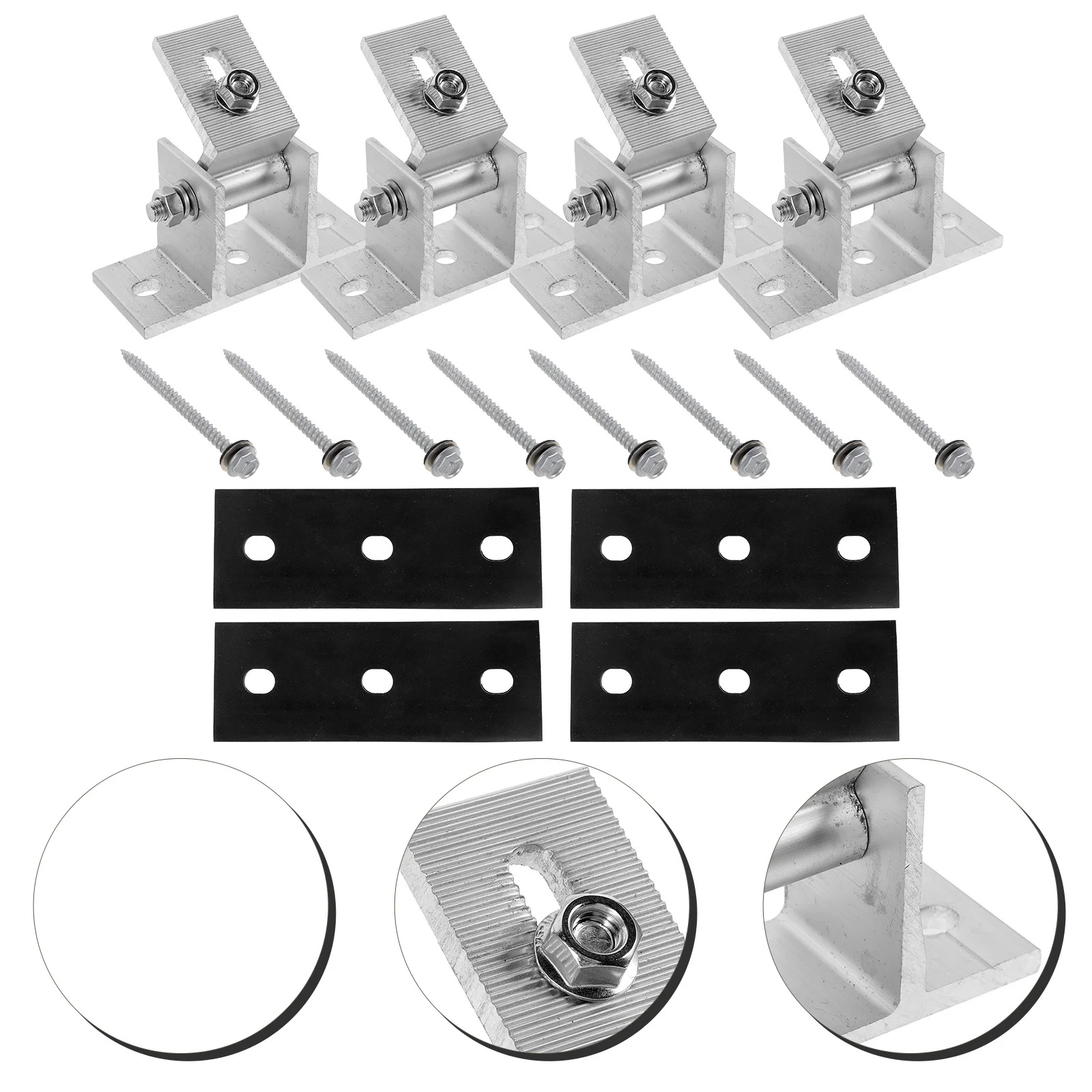 4 шт. кронштейн для солнечной панели, регулируемая монтажная подставка из алюминиевого сплава, наклонные кронштейны для установки фургона на крыше солнечной панели
4 шт. кронштейн для солнечной панели, регулируемая монтажная подставка из алюминиевого сплава, наклонные кронштейны для установки фургона на крыше солнечной панели