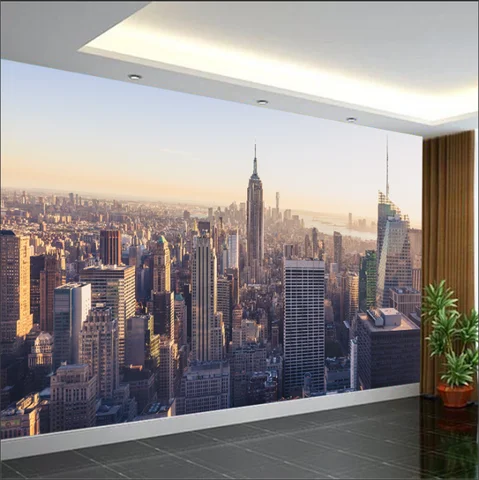 Custom New York City Landscape Wallpapers Living Room Wallpaper Bedroom Sofa Background Wall Covering 3D wall papers home decor
