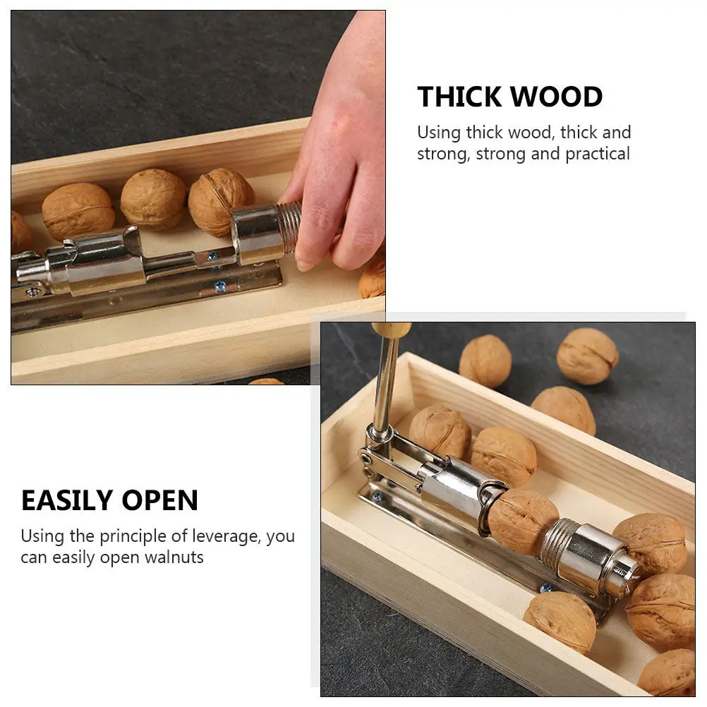 Ручной открыватель для орехов (грецких, каштанов) 1 шт., сверхмощный кухонный инструмент с рычажным механизмом, прочная деревянная конструкция, 45 см, с разделителем
Ручной открыватель для орехов (грецких, каштанов) 1 шт., сверхмощный кухонный инструмент с рычажным механизмом, прочная деревянная конструкция, 45 см, с разделителем