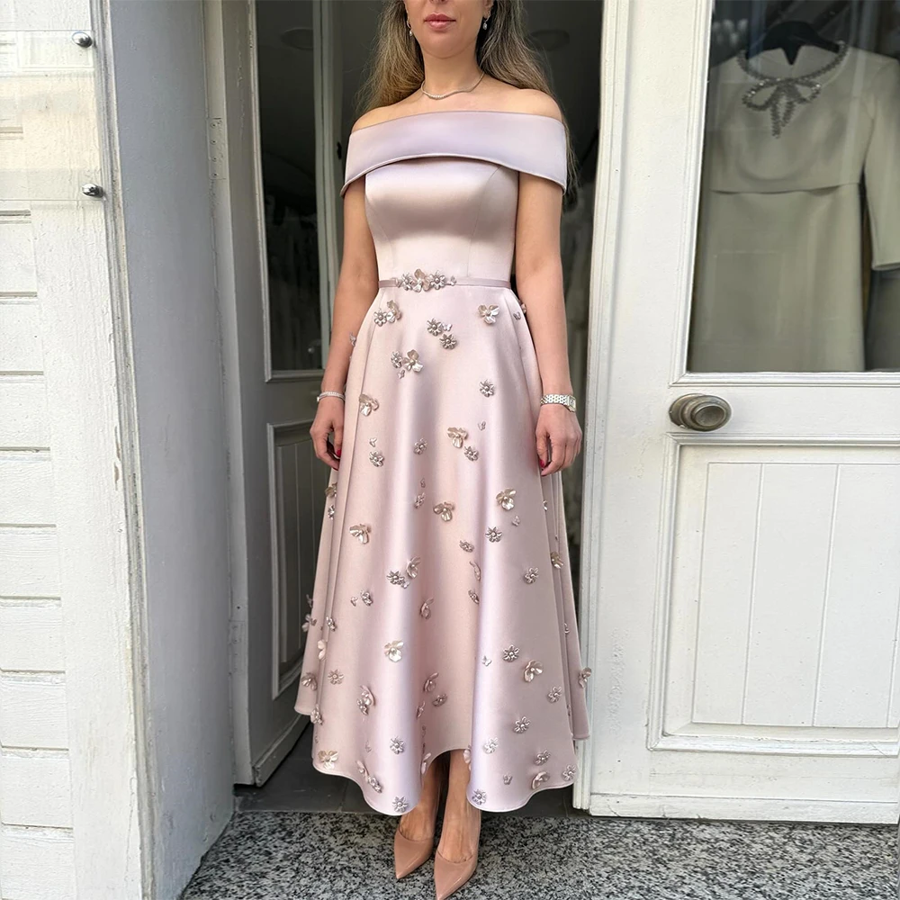 Luxury Cocktail Dresses Midi Off the Shoulder A Line Tea Length Cocktail Gowns for Women Satin Sleeveless Sequined Prom Dress
Luxury Cocktail Dresses Midi Off the Shoulder A Line Tea Length Cocktail Gowns for Women Satin Sleeveless Sequined Prom Dress