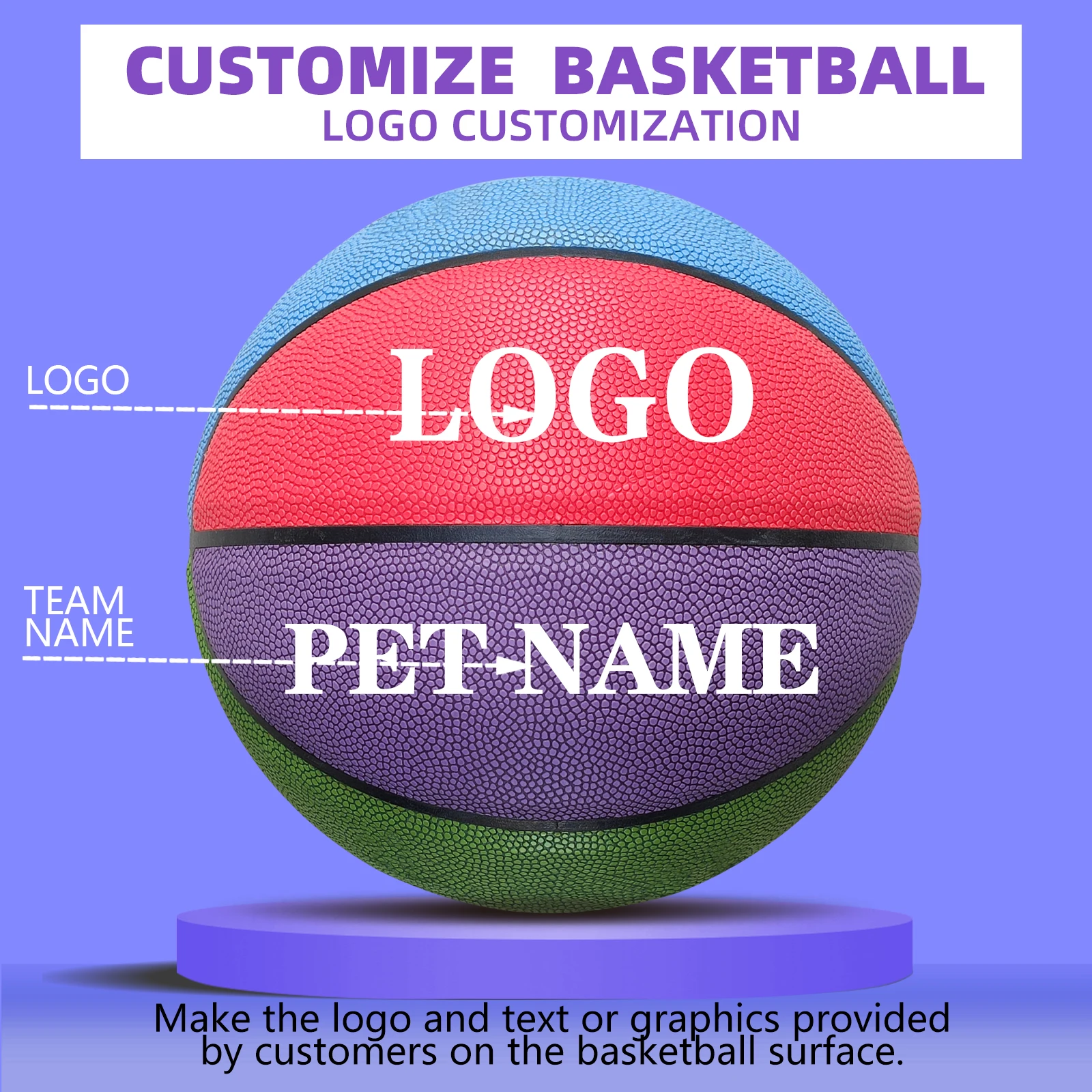 Custom Basketball Custom Colors/Logos/Photos Standard Size 5 6 7 Composite Leather In&Outdoor Basketball For Men Women Team Ball
Custom Basketball Custom Colors/Logos/Photos Standard Size 5 6 7 Composite Leather In&Outdoor Basketball For Men Women Team Ball