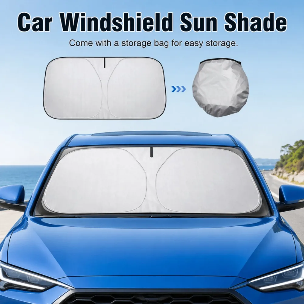 Front Windshield Sun Shade for Car UV Protection Heat Insulation Full Coverage Blackout Pop-Up Foldable Prevents Interior Fading
Front Windshield Sun Shade for Car UV Protection Heat Insulation Full Coverage Blackout Pop-Up Foldable Prevents Interior Fading