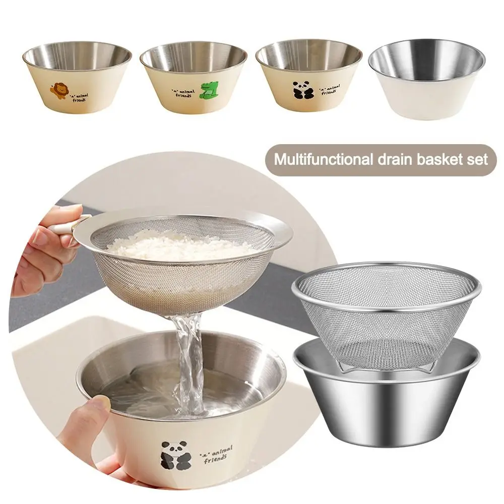 New Double-layer Kitchen Drain Basket Kitchen Tool 304 Stainless Steel Vegetable Washing Basin Household Fruit Plate Rice Basket
New Double-layer Kitchen Drain Basket Kitchen Tool 304 Stainless Steel Vegetable Washing Basin Household Fruit Plate Rice Basket