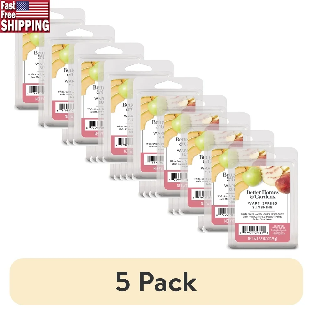 5 Pack Warm Spring Sunshine Scented Wax Melts Highly Fragrant Wax Cubes Electric Warmers Relaxing Aroma Home Fragrance
5 Pack Warm Spring Sunshine Scented Wax Melts Highly Fragrant Wax Cubes Electric Warmers Relaxing Aroma Home Fragrance