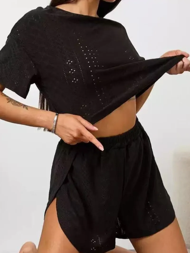 Women's Solid Color Short Sleeve Shorts Sets Homewear Pure Desire Elegant Faionable Shorts Sets Charming Casual Beautiful WR5W
Women's Solid Color Short Sleeve Shorts Sets Homewear Pure Desire Elegant Faionable Shorts Sets Charming Casual Beautiful WR5W