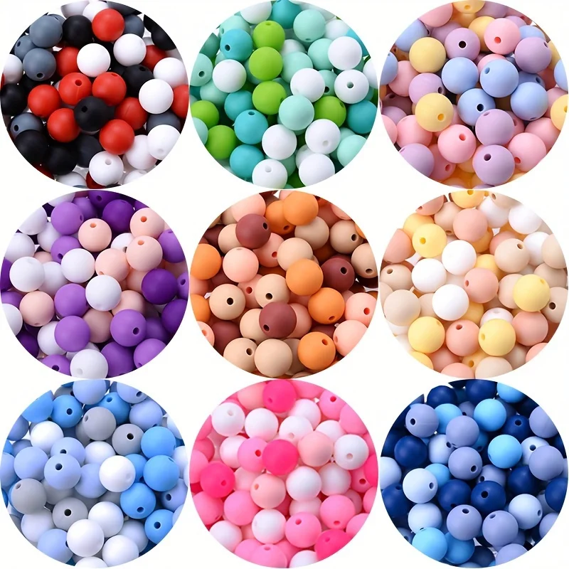 100PCS silicone beads, 12mm mix colors silicone beads for keychain making bulk round silicone beads for bracelet necklace DIY
100PCS silicone beads, 12mm mix colors silicone beads for keychain making bulk round silicone beads for bracelet necklace DIY
