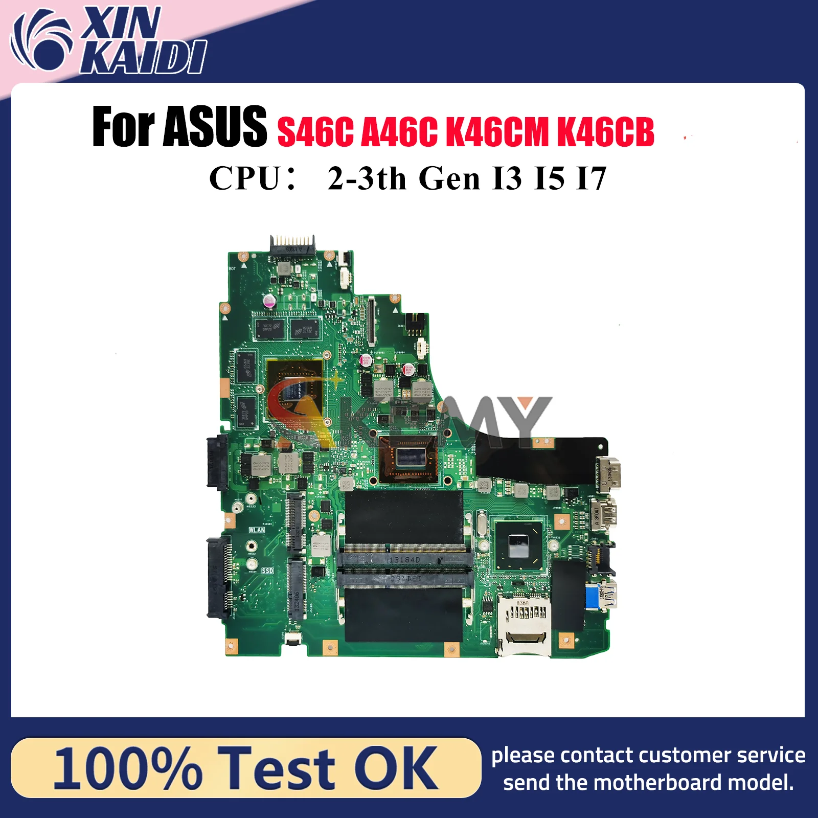 K46CM Laptop Motherboard For ASUS K46CB K46CM A46C S46C K46C Notebook Mainboard With I3 I5 I7 CPU 100% tests OK fast shipping
K46CM Laptop Motherboard For ASUS K46CB K46CM A46C S46C K46C Notebook Mainboard With I3 I5 I7 CPU 100% tests OK fast shipping