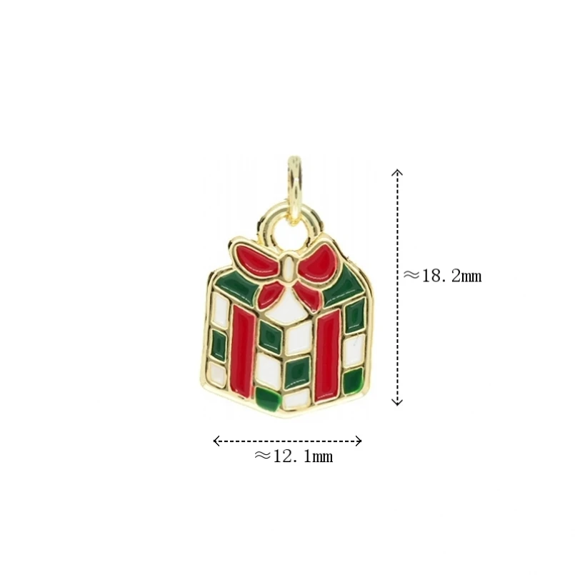 MUDULLA 10Pcs Christmas Box Shape Charms Gold Color Pendant Enamel Copper Approx 12.1x18.2mm Jewelry Special Gift
MUDULLA 10Pcs Christmas Box Shape Charms Gold Color Pendant Enamel Copper Approx 12.1x18.2mm Jewelry Special Gift