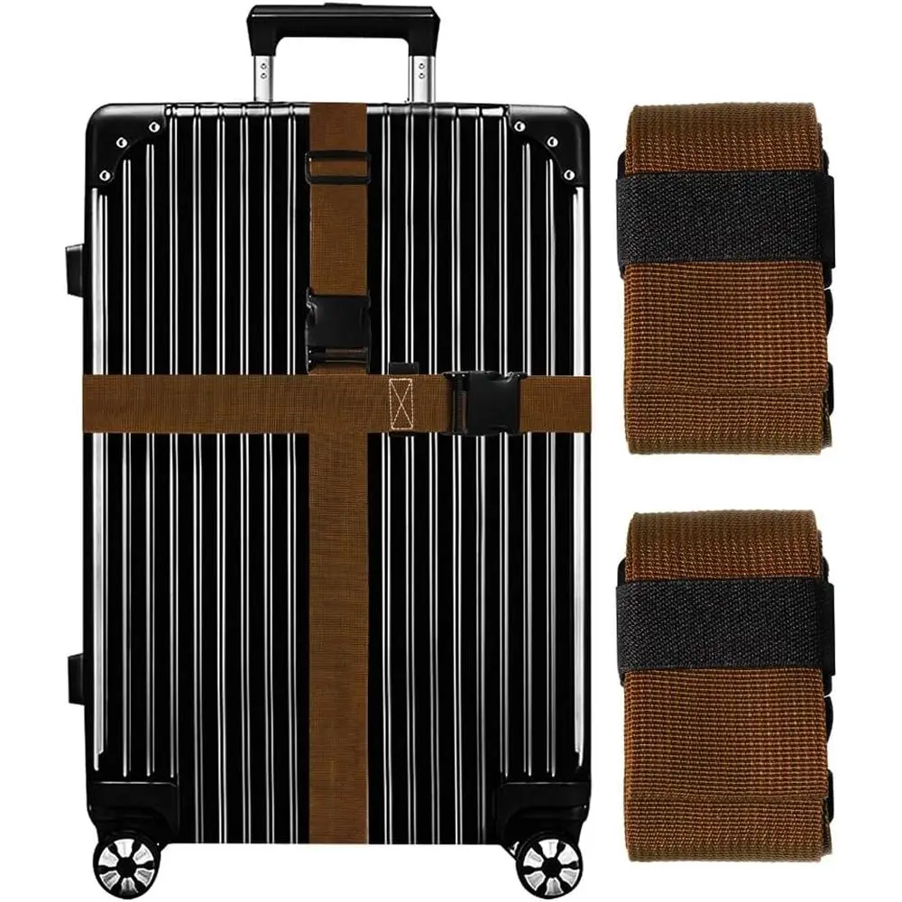 2 Pack TSA Approved Luggage Straps - Secure & Personalized for Suitcases & Carry-On Bags (Brown)
2 Pack TSA Approved Luggage Straps - Secure & Personalized for Suitcases & Carry-On Bags (Brown)