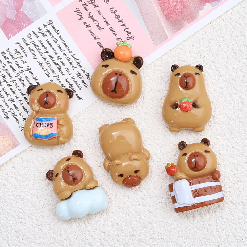 Cartoon Capybara Animal Resin Cabochon 10pcs Resin Flatbacks for DIY Jewelry Making Wholesale Scrapbook Decoration Accessory
Cartoon Capybara Animal Resin Cabochon 10pcs Resin Flatbacks for DIY Jewelry Making Wholesale Scrapbook Decoration Accessory