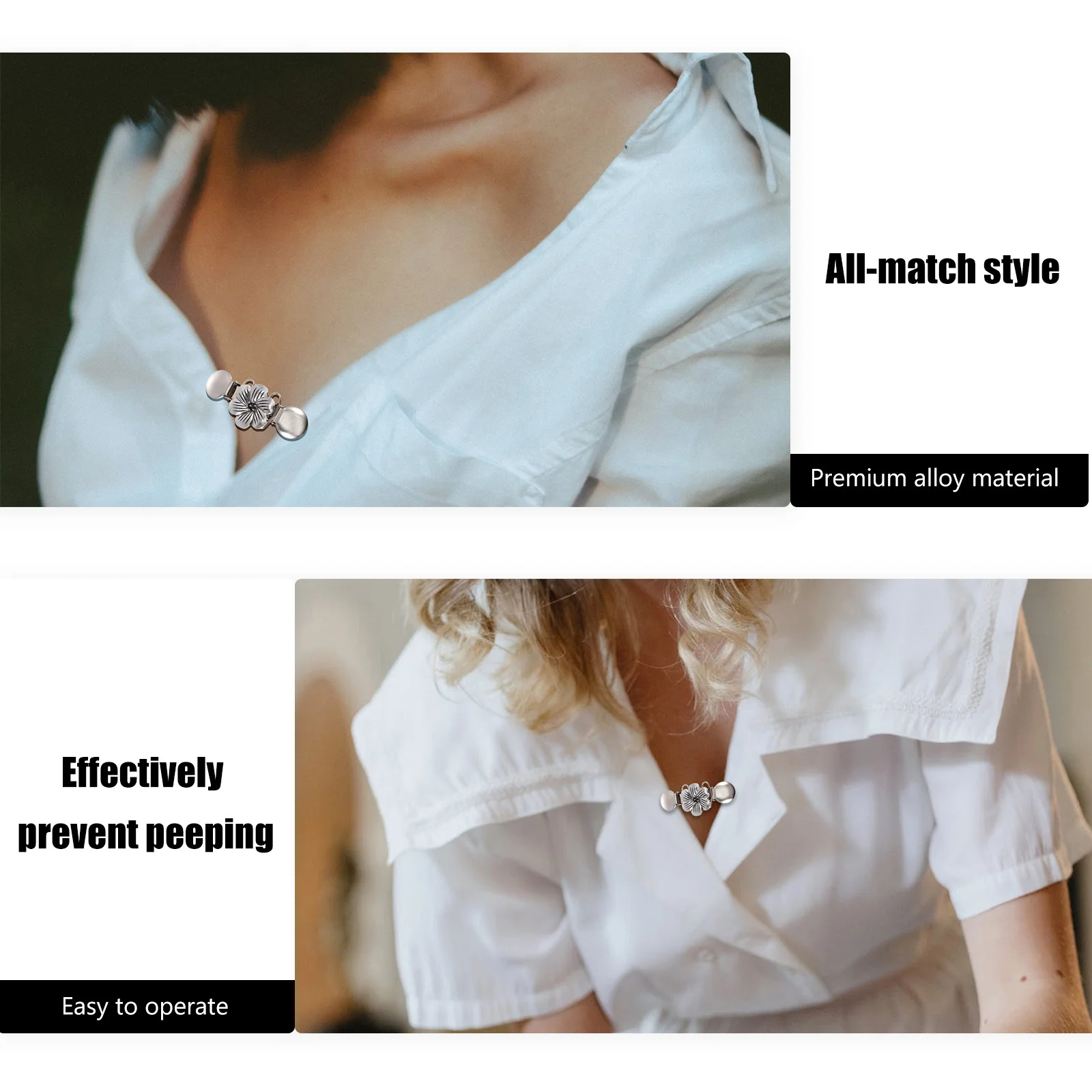 2pcs Anti Emptied Collar Buckles Retro Flower Sweater Clamps Dress Clips Shawl Clip Clothing Accessories For Women Girls Brooch
2pcs Anti Emptied Collar Buckles Retro Flower Sweater Clamps Dress Clips Shawl Clip Clothing Accessories For Women Girls Brooch