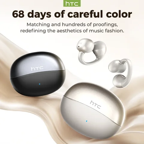 【HTC NE56】 Bluetooth V6.0 Earphones OWS Ear clip Sports Wireless Headphones Noise Reduction Calls Ultra-light Earclip Earbuds