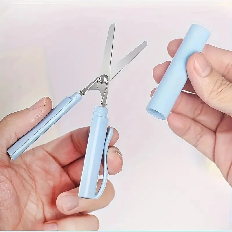 Kawaii Pen Shaped Folding Scissors, Portable Multifunctional Paper Cutting Scissors for DIY Craft School Office Art Tools
Kawaii Pen Shaped Folding Scissors, Portable Multifunctional Paper Cutting Scissors for DIY Craft School Office Art Tools