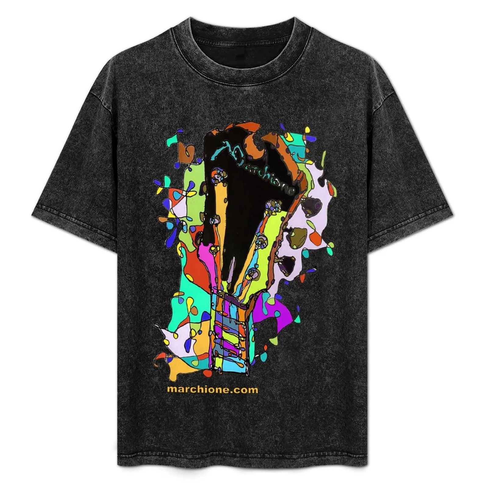 Marchione Guitars - Vibrant Headstock by Hristo Vitchev T-Shirt Casual Fashion Short Sleeve Cotton T-Shirt
Marchione Guitars - Vibrant Headstock by Hristo Vitchev T-Shirt Casual Fashion Short Sleeve Cotton T-Shirt