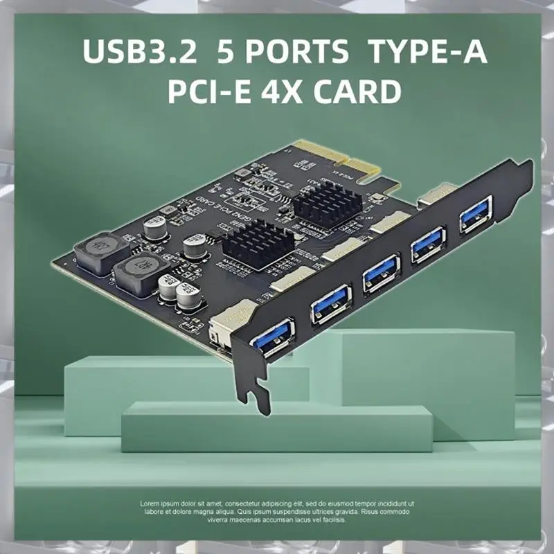 Лидер продаж-PCIE 4X к USB3.2, 5-портовую карта расширения USB3.2 GEN2, 10 Гбит/с, высокоскоростная адаптерная карта AMS3142, чип только для оконного ПК,
Лидер продаж-PCIE 4X к USB3.2, 5-портовую карта расширения USB3.2 GEN2, 10 Гбит/с, высокоскоростная адаптерная карта AMS3142, чип только для оконного ПК,