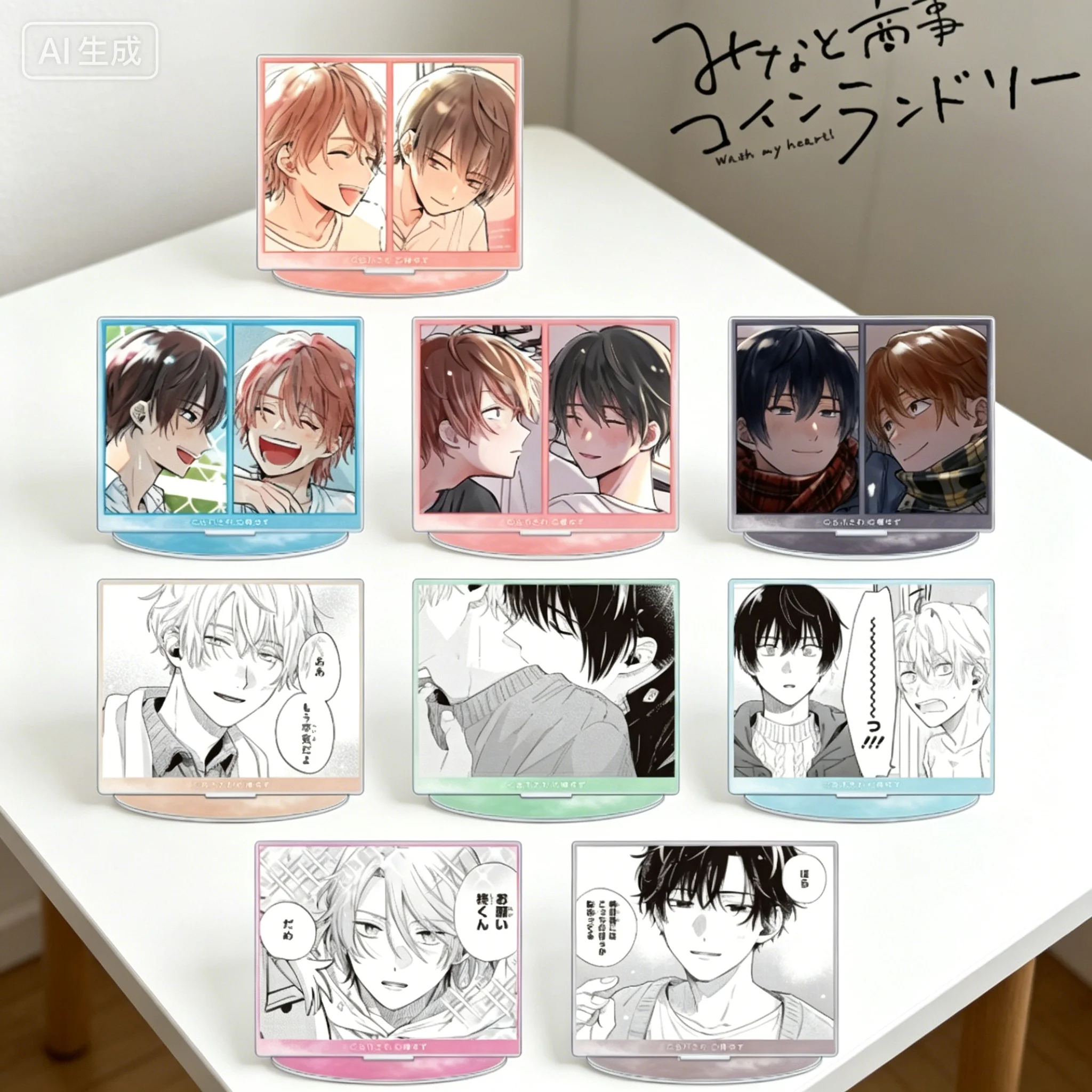BL Minato's Laundromat Akira Minato Shintaro Katsuki rectangle Acrylic Stand Model Plate Keychains Bedroom decoration
BL Minato's Laundromat Akira Minato Shintaro Katsuki rectangle Acrylic Stand Model Plate Keychains Bedroom decoration