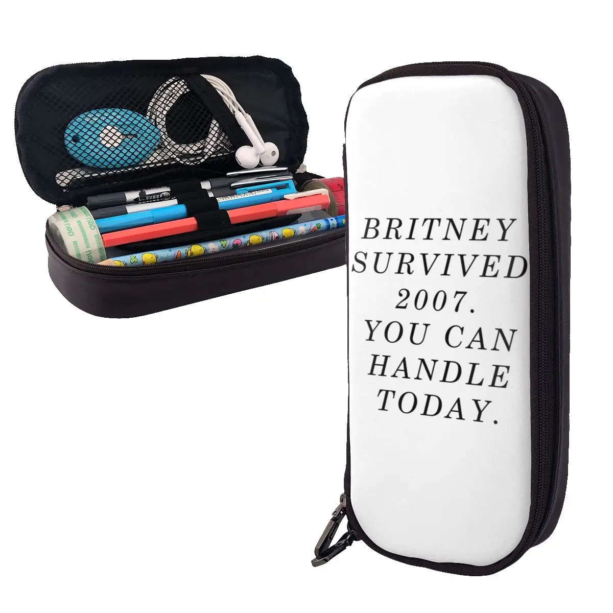 Britney Survived 2007. You Can Handle Today Leather Pencil Cases Pen Holder Storage Large Capacity Pen Box Pencil Bag for Gifts
Britney Survived 2007. You Can Handle Today Leather Pencil Cases Pen Holder Storage Large Capacity Pen Box Pencil Bag for Gifts