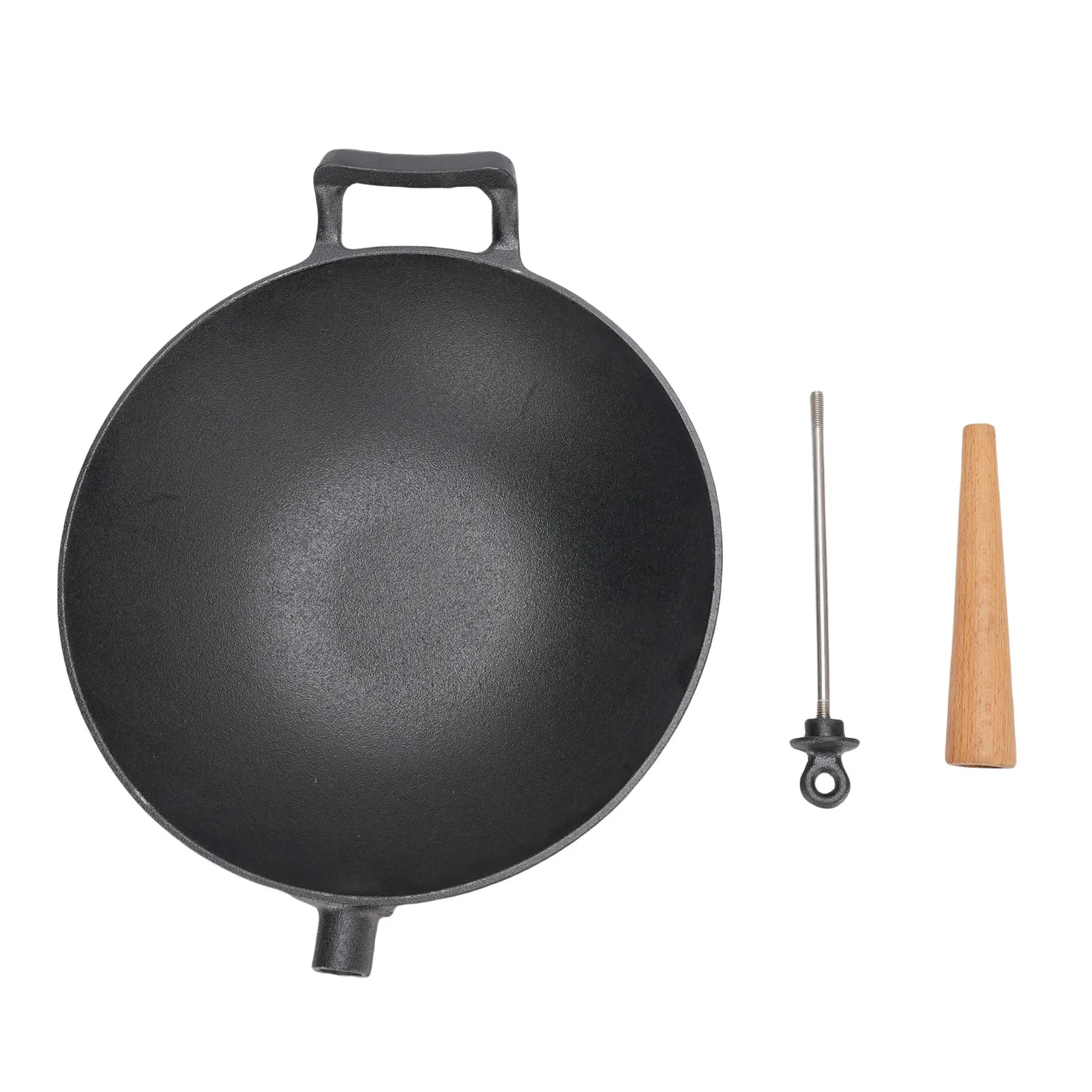Cast Iron Wok Pan Multifunctional Stir Fry Pan with Wood Handle For Induction Cooker Electric Ceramic Stove Gas Stovetop
Cast Iron Wok Pan Multifunctional Stir Fry Pan with Wood Handle For Induction Cooker Electric Ceramic Stove Gas Stovetop