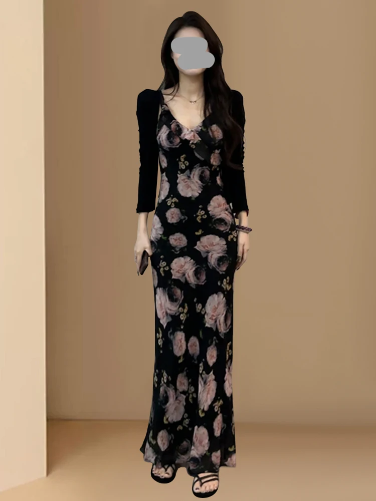 Elegant Summer 2026 Women's Long Sleeve Print Dress with Cardigan Two Piece Set Fashionable Classy V Neckline Sleeveless Gown
Elegant Summer 2026 Women's Long Sleeve Print Dress with Cardigan Two Piece Set Fashionable Classy V Neckline Sleeveless Gown