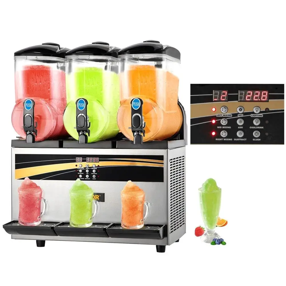Коммерческая машина для слякоти 3x15L 1200 Вт из нержавеющей стали Margarita Maker 26,6ToF28,4ToF для ресторанов, кафе, баров
Коммерческая машина для слякоти 3x15L 1200 Вт из нержавеющей стали Margarita Maker 26,6ToF28,4ToF для ресторанов, кафе, баров