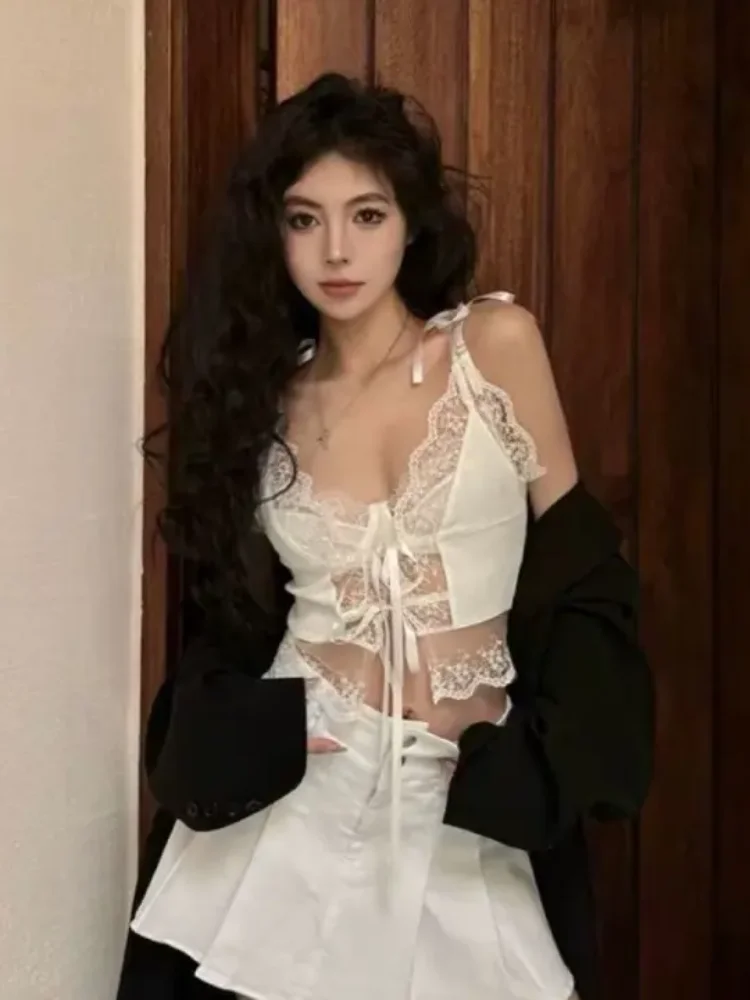 Summer Sexy Hot Girl Lace Short Open Waist Trendy Women's Tank Top Available in Three Colors Fashionable Hot Girl Top
Summer Sexy Hot Girl Lace Short Open Waist Trendy Women's Tank Top Available in Three Colors Fashionable Hot Girl Top