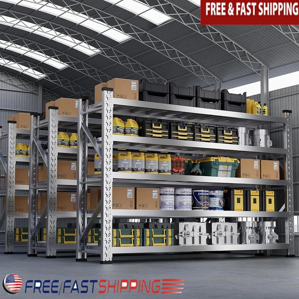 Heavy Duty Stainless Steel Garage Shelving Unit 5 Tier Adjustable Storage Rack Rust Proof Industrial Shelf Expandable DIY
Heavy Duty Stainless Steel Garage Shelving Unit 5 Tier Adjustable Storage Rack Rust Proof Industrial Shelf Expandable DIY