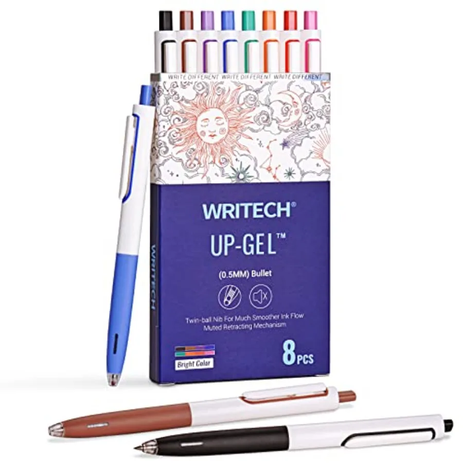 Retractable Gel Pens: 0.5mm Fine Point Pen No Smear and Bleed for Journaling Sketching Drawing Notetaking Extra Smooth Writing
Retractable Gel Pens: 0.5mm Fine Point Pen No Smear and Bleed for Journaling Sketching Drawing Notetaking Extra Smooth Writing