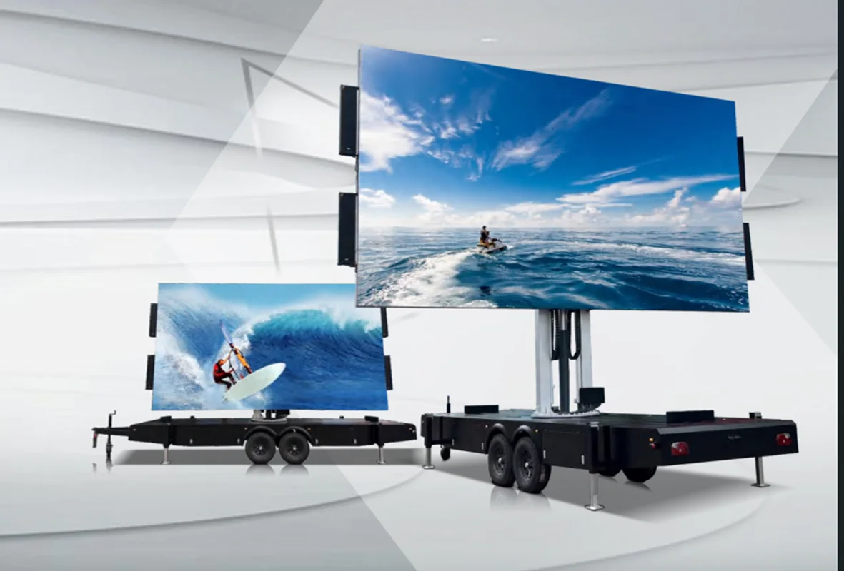 Outdoor waterproof high resolution mobile billboard trailer platform digital screen trailer for sale
Outdoor waterproof high resolution mobile billboard trailer platform digital screen trailer for sale