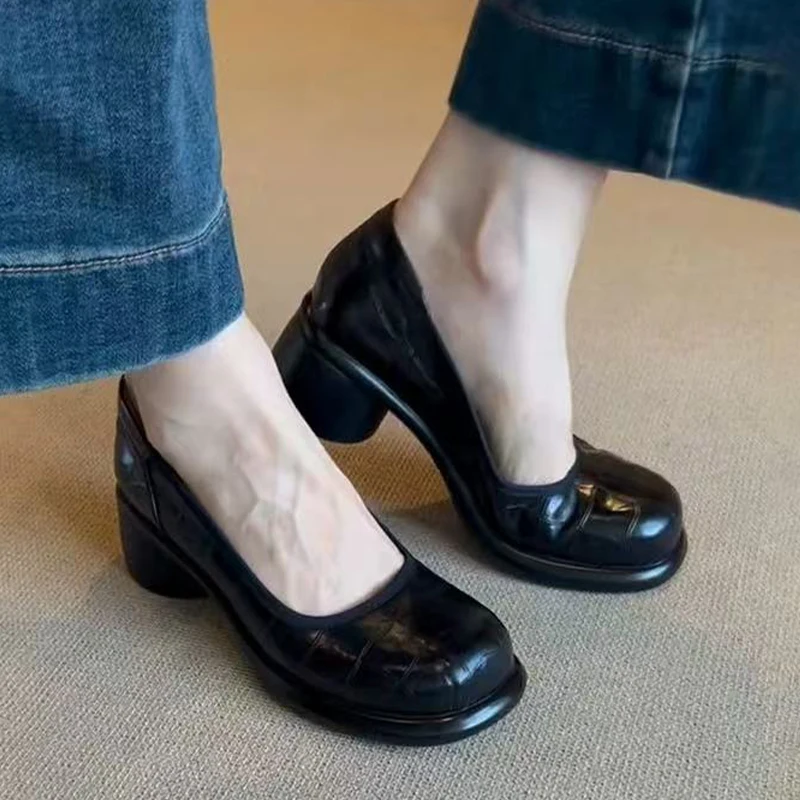 Women High Heels Loafers Shoes Fashion Chunky Leather Shoes Trend Sandals 2026 Summer Elegant Shallow Pumps Mary Jane Zapatos
Women High Heels Loafers Shoes Fashion Chunky Leather Shoes Trend Sandals 2026 Summer Elegant Shallow Pumps Mary Jane Zapatos