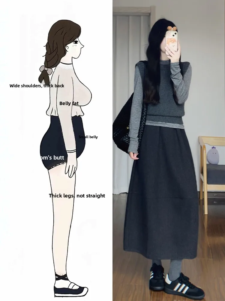 Gray Knitted Vest Base Shirt Half Skirt Three-piece Set plus Size Casual Style mid Autumn Fashion Ensemble for Teen Girls
Gray Knitted Vest Base Shirt Half Skirt Three-piece Set plus Size Casual Style mid Autumn Fashion Ensemble for Teen Girls