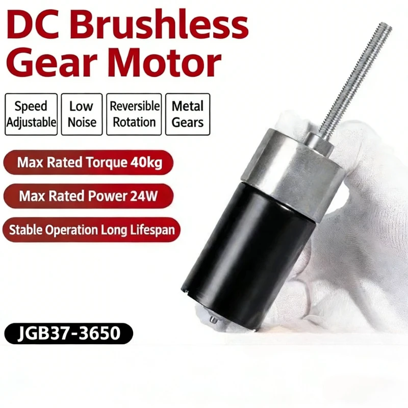 Миниатюрный бесщеточный мотор-редуктор JGB37-3650, 12В/24В, с высоким крутящим моментом, регулировкой скорости, резьбовой шпилькой M6
Миниатюрный бесщеточный мотор-редуктор JGB37-3650, 12В/24В, с высоким крутящим моментом, регулировкой скорости, резьбовой шпилькой M6