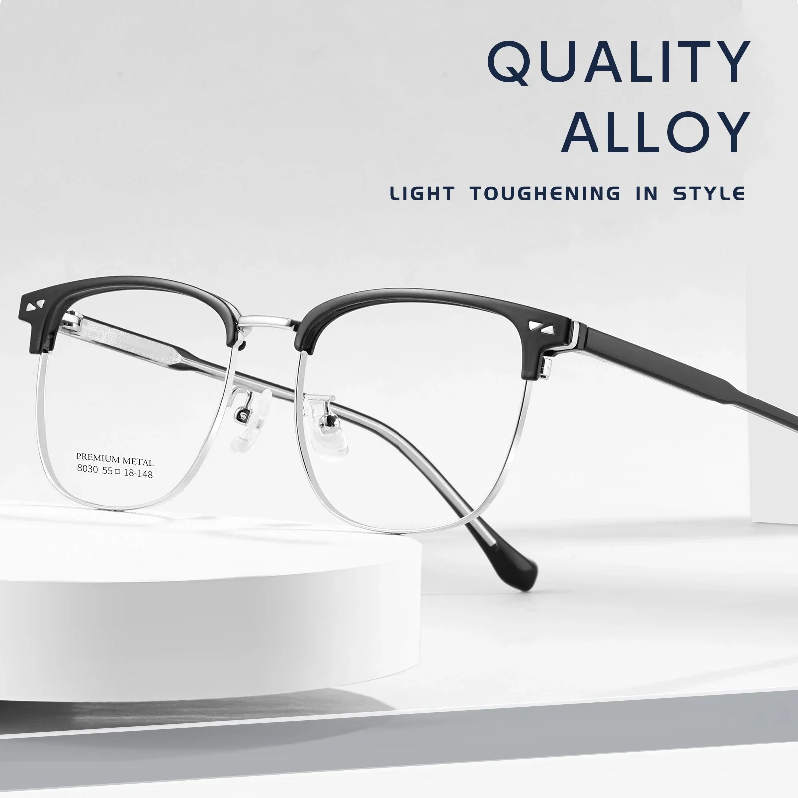 Fashion Square TR90 Eyewear Retro Alloy Optical Prescription Eyeglasses Frame For Men and Women New Ultra-light Glasses 8030
Fashion Square TR90 Eyewear Retro Alloy Optical Prescription Eyeglasses Frame For Men and Women New Ultra-light Glasses 8030