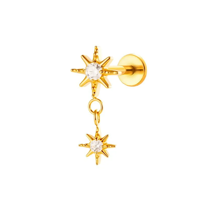 1PC G23 Titanium Threadless Push Pin Labret Stud Sunflower Dangle CZ Tragus Cartilage Earring Flatback Helix Piercing Jewelry
1PC G23 Titanium Threadless Push Pin Labret Stud Sunflower Dangle CZ Tragus Cartilage Earring Flatback Helix Piercing Jewelry