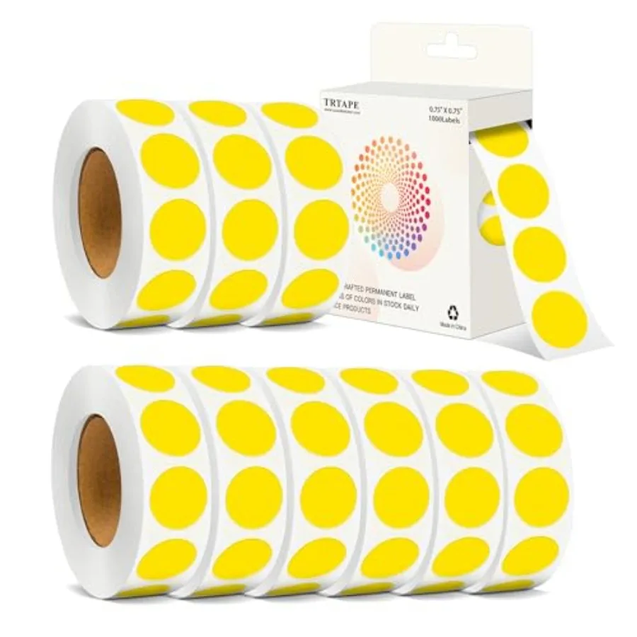 3/4 Inch Round Color Coding Labels - 10 Rolls 10000 Dots - Permanent Adhesive Easy to Peel Vibrant Colors Round Color Dot Label
3/4 Inch Round Color Coding Labels - 10 Rolls 10000 Dots - Permanent Adhesive Easy to Peel Vibrant Colors Round Color Dot Label