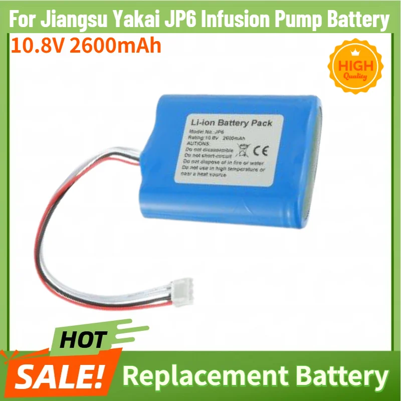 High Quality Battery 10.8V 2600mAh for Jiangsu Yakai JP6 Infusion Pump Brand New Replacement Battery
High Quality Battery 10.8V 2600mAh for Jiangsu Yakai JP6 Infusion Pump Brand New Replacement Battery