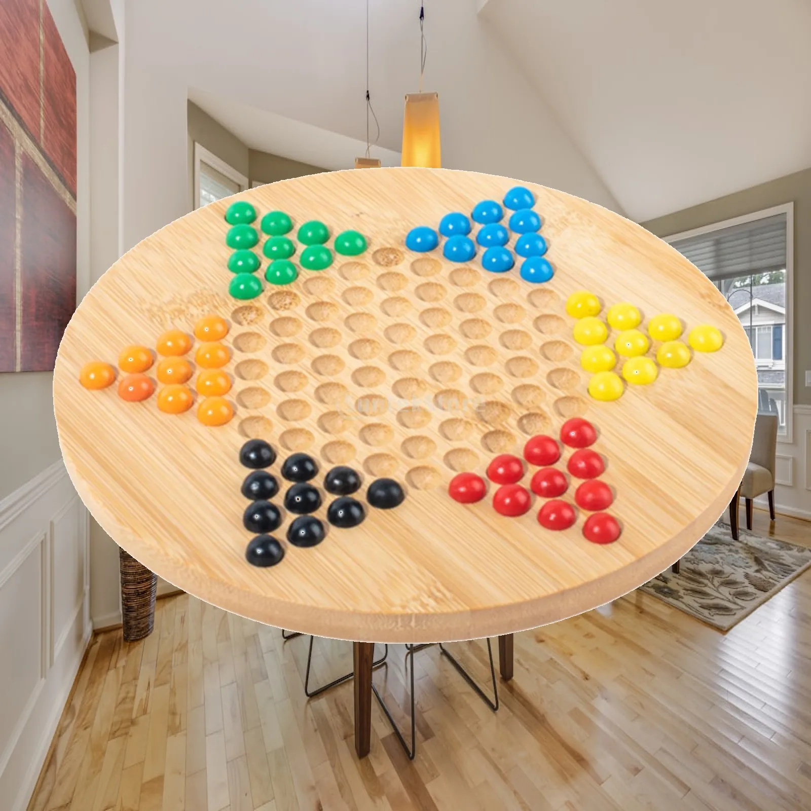 Chinese Checkers 60 Wood Marbles Multiplayer Handmade Collections W/Storage Bag Traditional Pegs Parties Family Board Games
Chinese Checkers 60 Wood Marbles Multiplayer Handmade Collections W/Storage Bag Traditional Pegs Parties Family Board Games