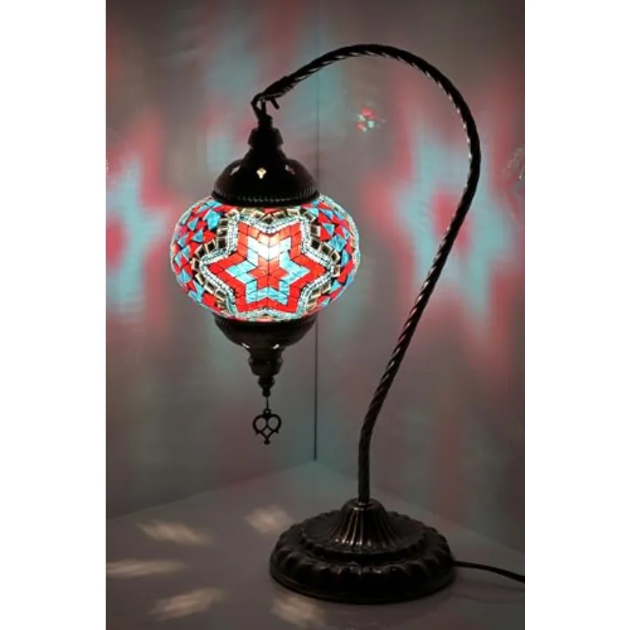 Swan Neck Turkish Moroccan Lamp Handmade Stained Mosaic Glass Vintage Lamp Shade Bohemian Tiffany Style Bedside Night Lamp Ligh
Swan Neck Turkish Moroccan Lamp Handmade Stained Mosaic Glass Vintage Lamp Shade Bohemian Tiffany Style Bedside Night Lamp Ligh
