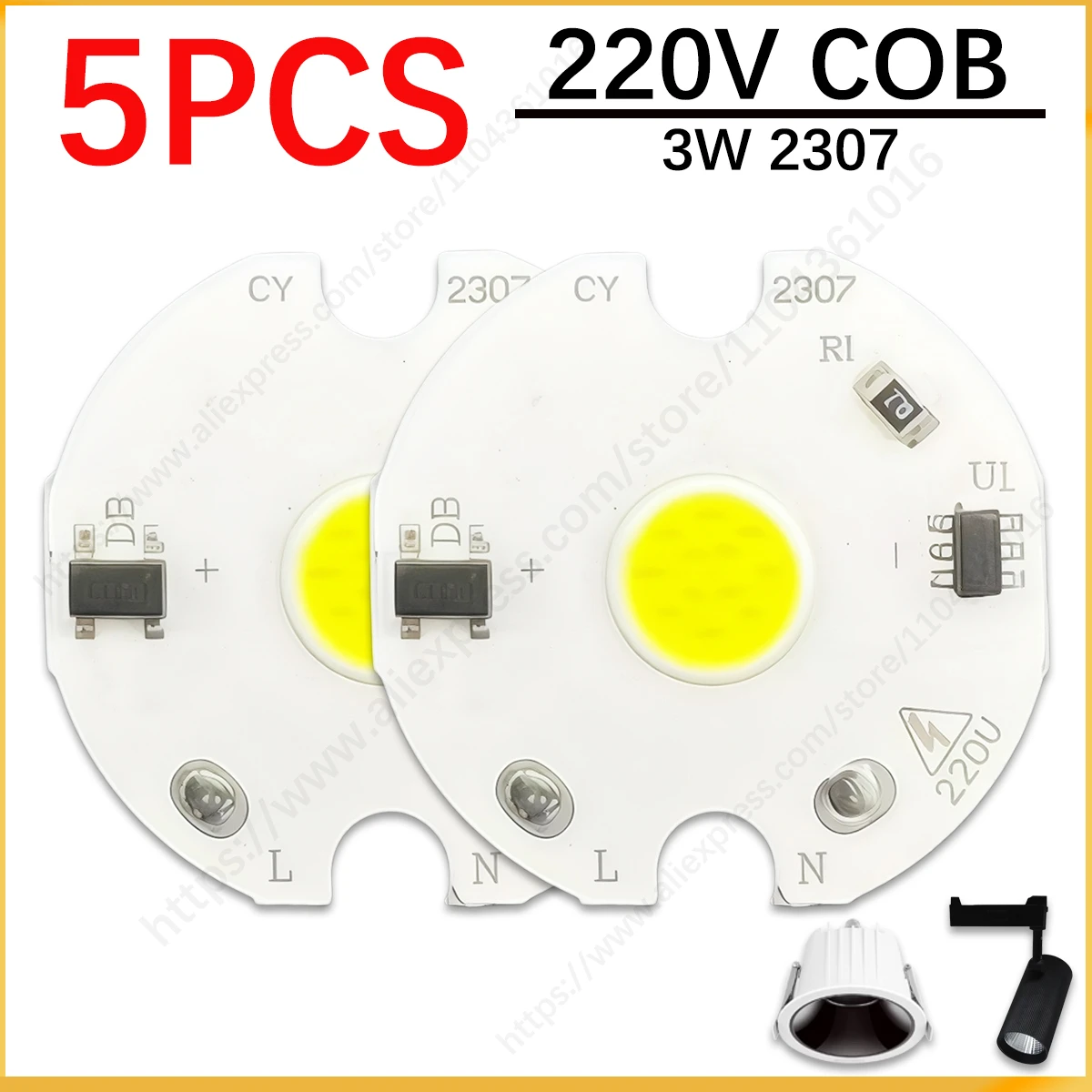 5-100pcs 3W LED COB Chip 220V LED Matrix Smart IC Driver Lamp LED Beads Light Source for LED Diode Spotlight Bulb Module
5-100pcs 3W LED COB Chip 220V LED Matrix Smart IC Driver Lamp LED Beads Light Source for LED Diode Spotlight Bulb Module