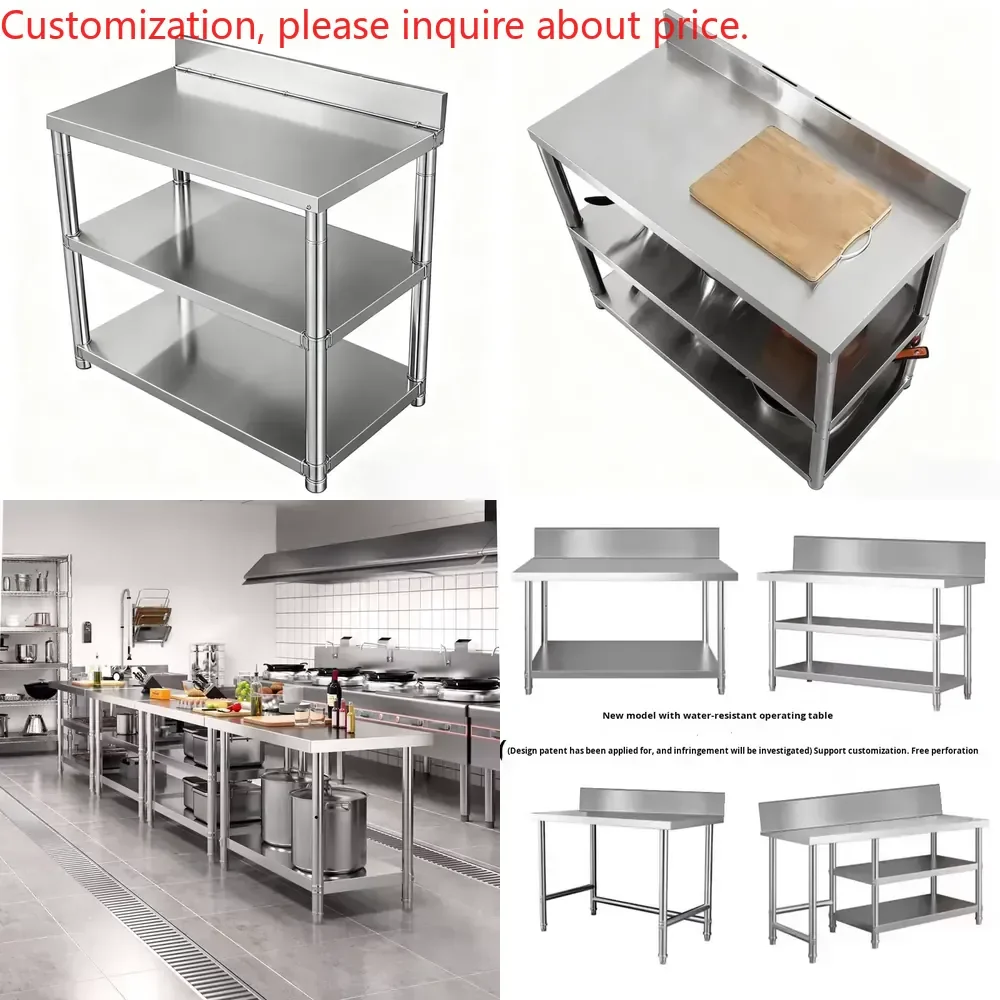 Commercial Kitchen Workbench Stainless Steel with Backsplash for Hotels and Restaurants Factory Price
Commercial Kitchen Workbench Stainless Steel with Backsplash for Hotels and Restaurants Factory Price