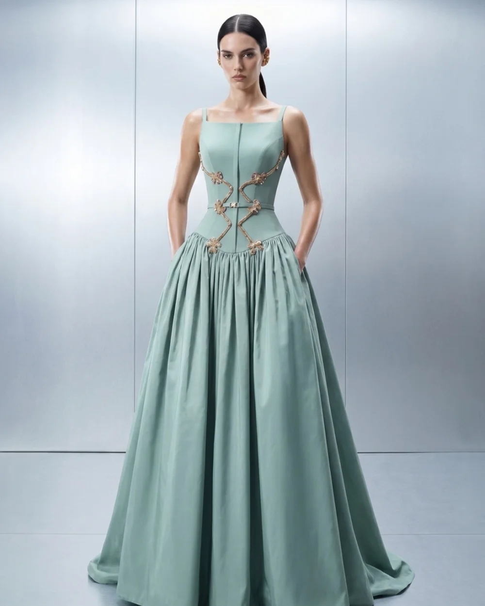 Customized Elegant Women Jersey Rhinestone Sash A-Line Evening Dresses Formal Spaghetti Strap Sleeveless Floor Lenght Party Gown
Customized Elegant Women Jersey Rhinestone Sash A-Line Evening Dresses Formal Spaghetti Strap Sleeveless Floor Lenght Party Gown