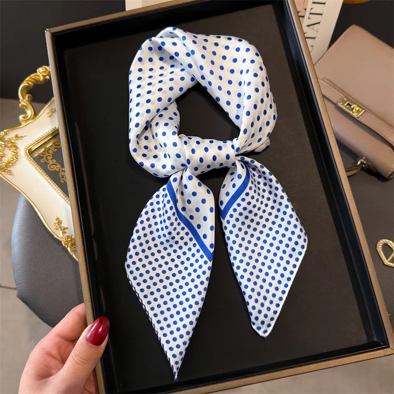 Korean Style Polka Dot Print imitation Silk Satin Scarf Women Print Hijab Ladies Hair Hand Wrist Headkercheif Neck Tie Wrap
Korean Style Polka Dot Print imitation Silk Satin Scarf Women Print Hijab Ladies Hair Hand Wrist Headkercheif Neck Tie Wrap