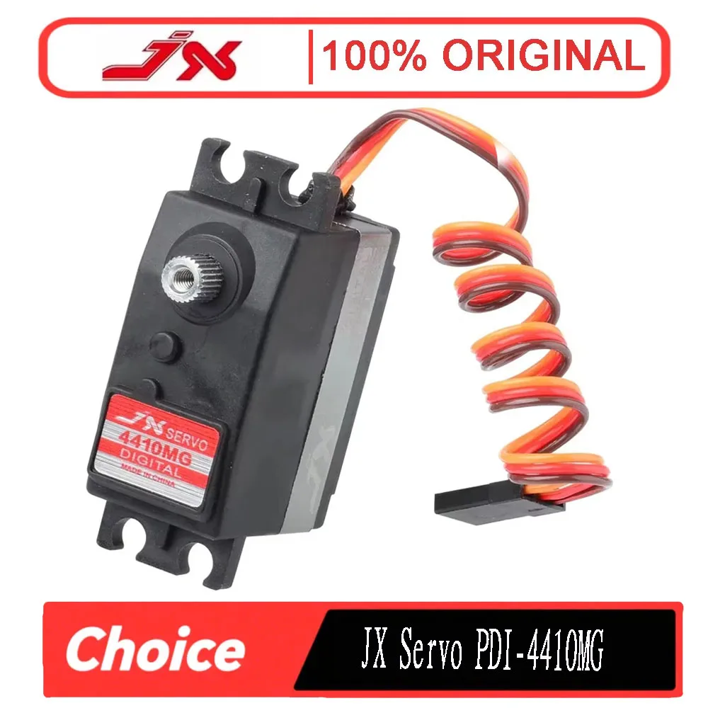 JX Servo PDI-4410MG 10Kg High Precision Metal Gear Low Profile Coreless Servo 120 Degree 1/8 1/10 RC Car Steering Digital Servo
JX Servo PDI-4410MG 10Kg High Precision Metal Gear Low Profile Coreless Servo 120 Degree 1/8 1/10 RC Car Steering Digital Servo