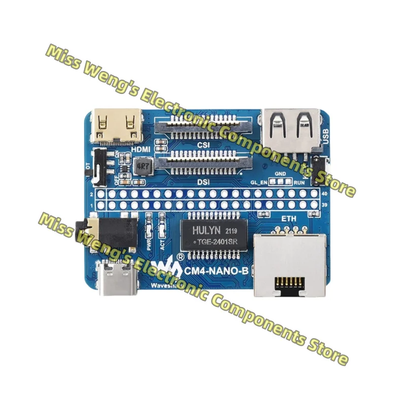 CM4-NANO-B IO expansion board with 7 interfaces, fully functional GPIO/HDMI/Gigabit Ethernet/USB 
CM4-NANO-B IO expansion board with 7 interfaces, fully functional GPIO/HDMI/Gigabit Ethernet/USB