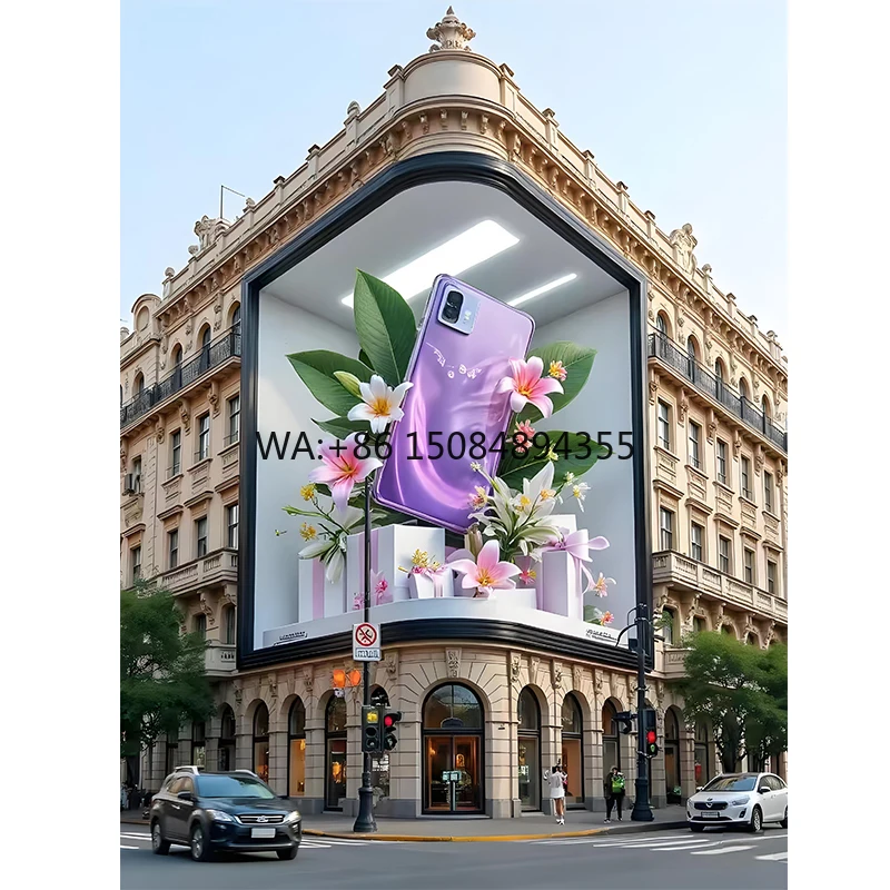 Outdoor Naked-eye 3D LED Advertising Screen, High Brightness P5.71 LED Outdoor Display Module, Curved 3D LED Display
Outdoor Naked-eye 3D LED Advertising Screen, High Brightness P5.71 LED Outdoor Display Module, Curved 3D LED Display
