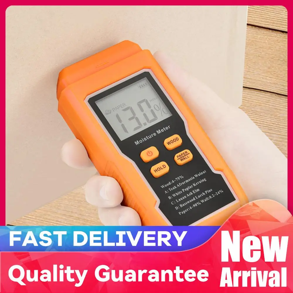 Two Pins Paper Humidity Tester with Temperature Display Digital Wall Hygrometer Moisture Reader for Building Materials Wood Wall
Two Pins Paper Humidity Tester with Temperature Display Digital Wall Hygrometer Moisture Reader for Building Materials Wood Wall