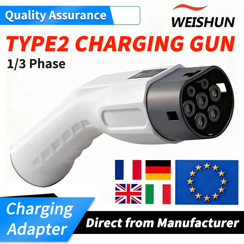 TYPE2 EVSE Женская вилка зарядного устройства для электромобилей IEC 62196 Конвертер 16A/32A для зарядной станции для электромобилей
TYPE2 EVSE Женская вилка зарядного устройства для электромобилей IEC 62196 Конвертер 16A/32A для зарядной станции для электромобилей