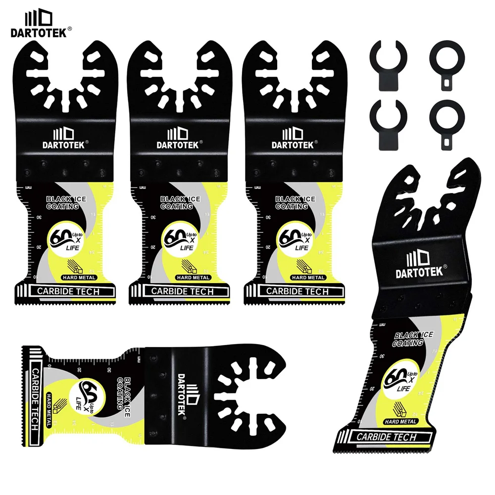 DARTOTEK Oscillating Saw Blades All-Purpose Multitool Blade For Hard Metal Screws Rebar Nails Carbide Oscillating Tool Blade
DARTOTEK Oscillating Saw Blades All-Purpose Multitool Blade For Hard Metal Screws Rebar Nails Carbide Oscillating Tool Blade