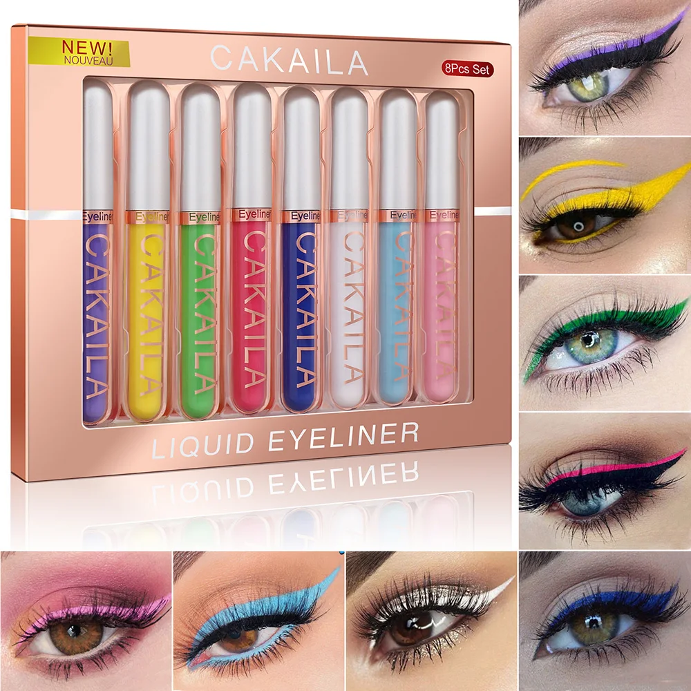 8Pcs/Box Color Matte Eyeliner Set Or Glitter Shine Eye Liner Kit Makeup Colorful Eyelid Cosmetics Liquid Eyeliner Colored Gel
8Pcs/Box Color Matte Eyeliner Set Or Glitter Shine Eye Liner Kit Makeup Colorful Eyelid Cosmetics Liquid Eyeliner Colored Gel